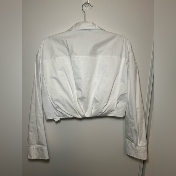 NWOT - ZARA CROP POPLIN SHIRT - Picture 4 of 5
